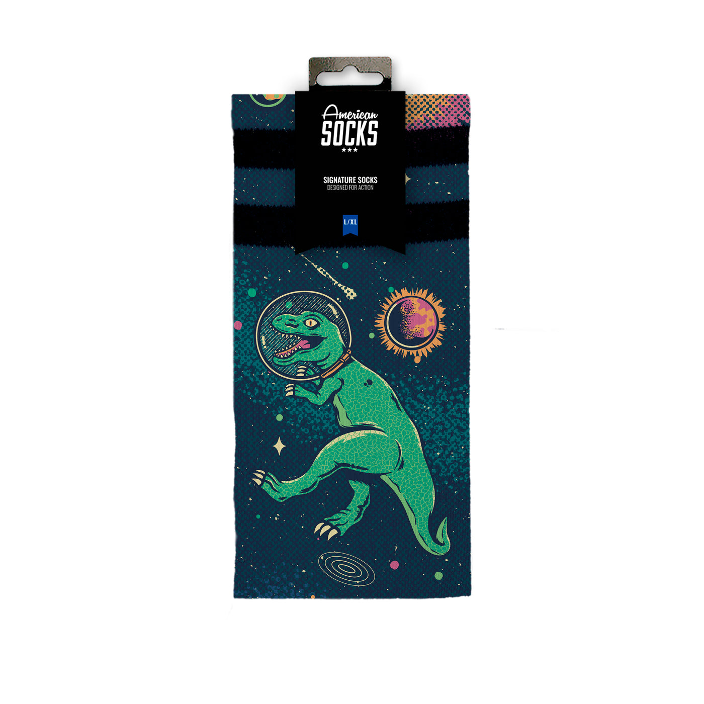 Space Dino - Mid High - AmericanSocks