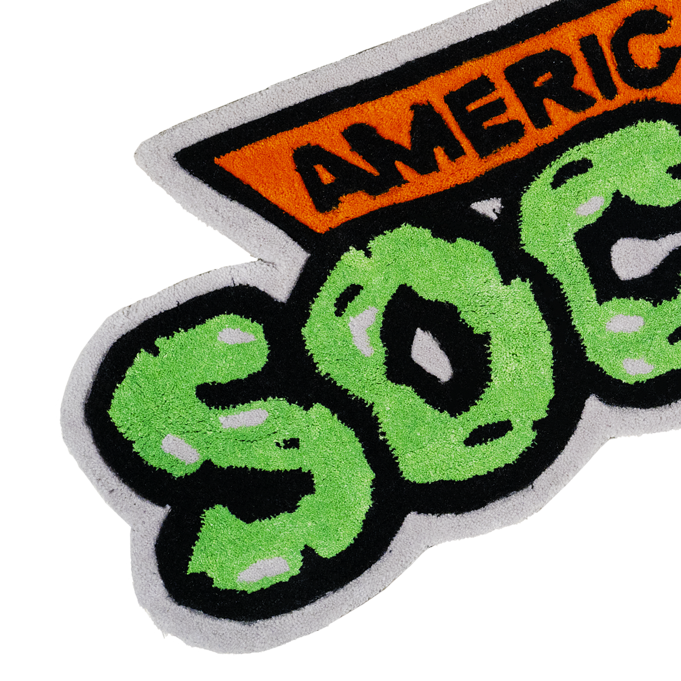 Close up of cool american socks rug 